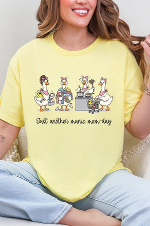 Manic Mom-day Geese Short Sleeve Relaxed Fit T-Shirt - Wholesale Accessory Market