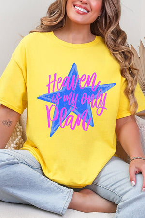 Heaven Is My Only Plan Short Sleeve Relaxed Fit T-Shirt - Wholesale Accessory Market