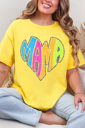Wild Mama Bright Leopard Short Sleeve Relaxed Fit T-Shirt - Wholesale Accessory Market