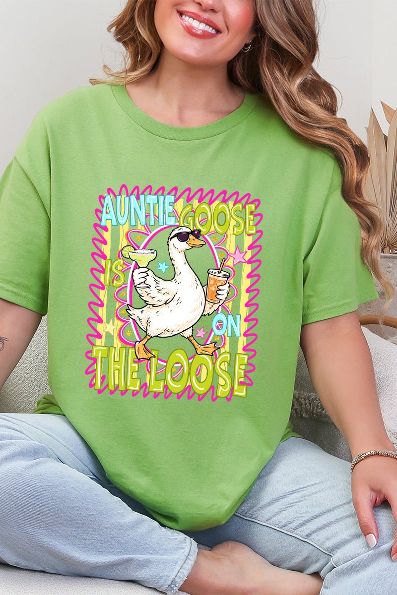 Auntie Goose On The Loose Short Sleeve Relaxed Fit T-Shirt - Wholesale Accessory Market