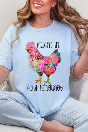 Fluent In Fowl Language Short Sleeve Relaxed Fit T-Shirt - Wholesale Accessory Market