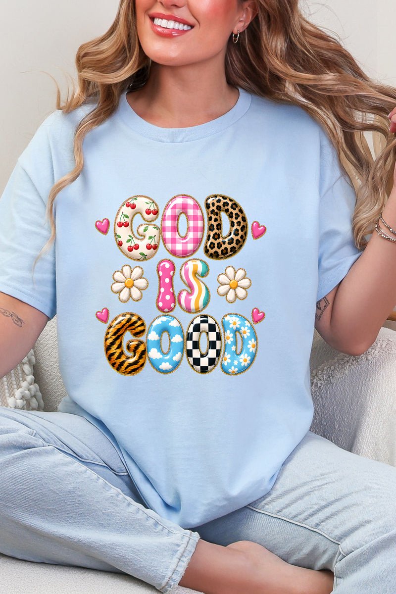 God Is Good Happy Mix Short Sleeve Relaxed Fit T-Shirt - Wholesale Accessory Market