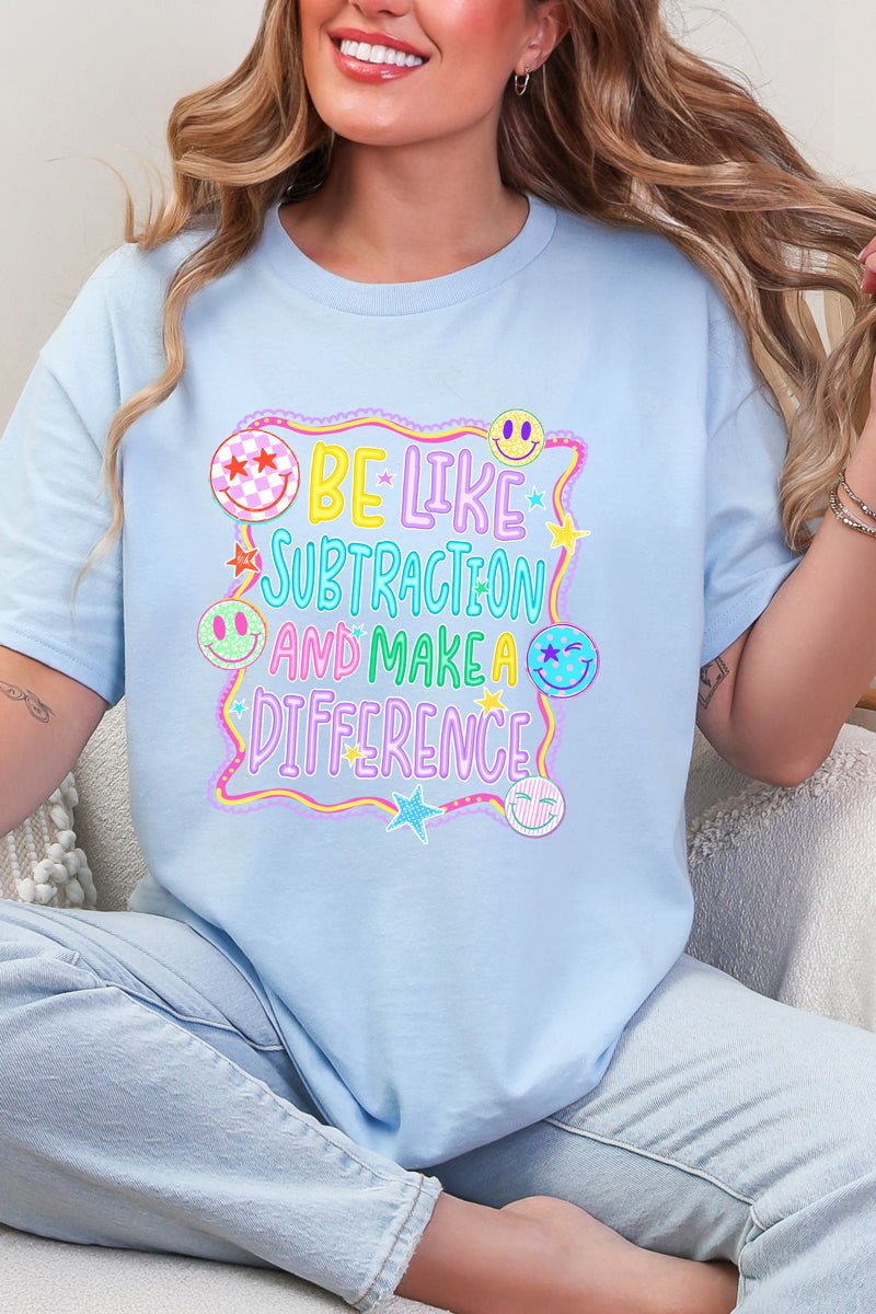 Playful Be Like Subtraction Short Sleeve Relaxed Fit T-Shirt - Wholesale Accessory Market