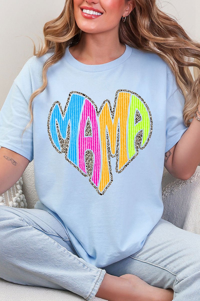 Wild Mama Bright Leopard Short Sleeve Relaxed Fit T-Shirt - Wholesale Accessory Market