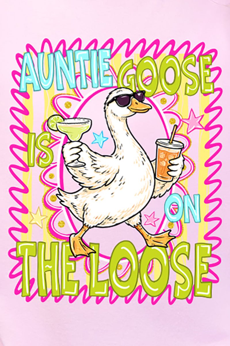 Auntie Goose On The Loose Short Sleeve Relaxed Fit T-Shirt - Wholesale Accessory Market