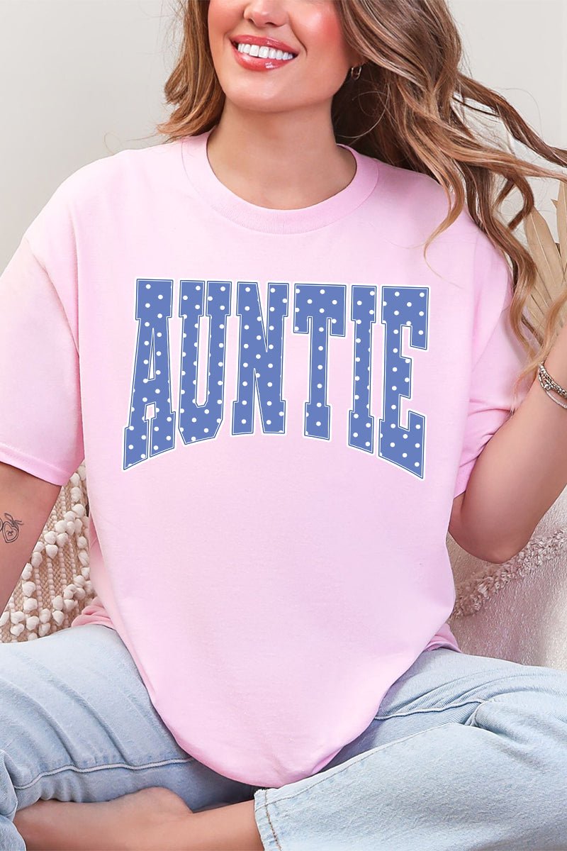 Blue Dot Auntie Short Sleeve Relaxed Fit T-Shirt - Wholesale Accessory Market