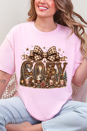 Cozy Christmas Cottage Short Sleeve Relaxed Fit T-Shirt - Wholesale Accessory Market