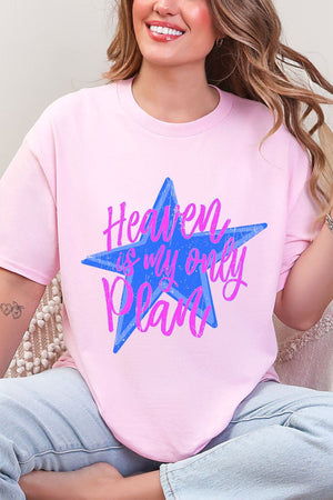 Heaven Is My Only Plan Short Sleeve Relaxed Fit T-Shirt - Wholesale Accessory Market