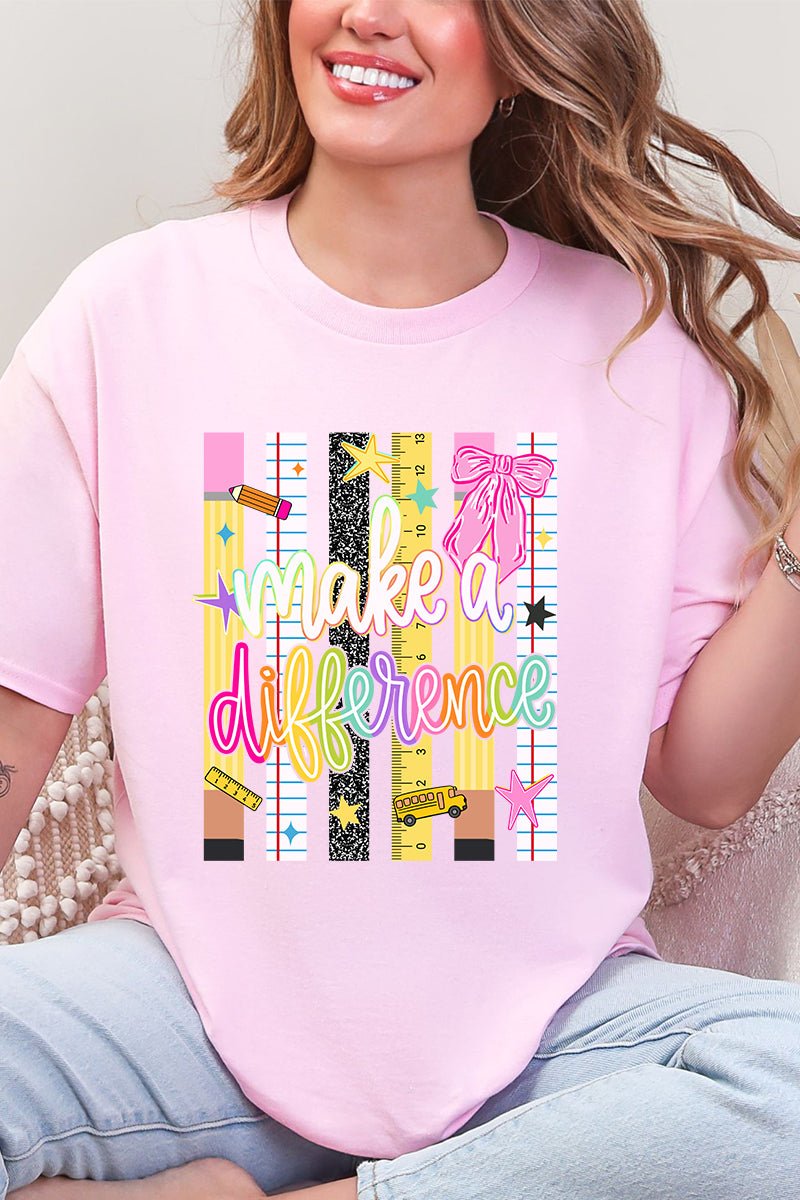 Make A Difference Short Sleeve Relaxed Fit T-Shirt - Wholesale Accessory Market
