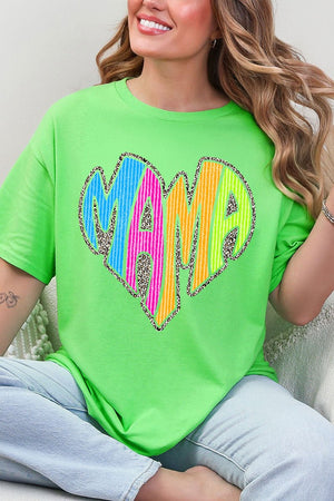 Wild Mama Bright Leopard Short Sleeve Relaxed Fit T-Shirt - Wholesale Accessory Market
