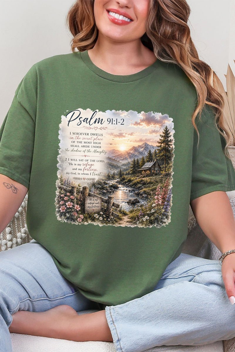 Scenic Psalm 91 Short Sleeve Relaxed Fit T-Shirt - Wholesale Accessory Market