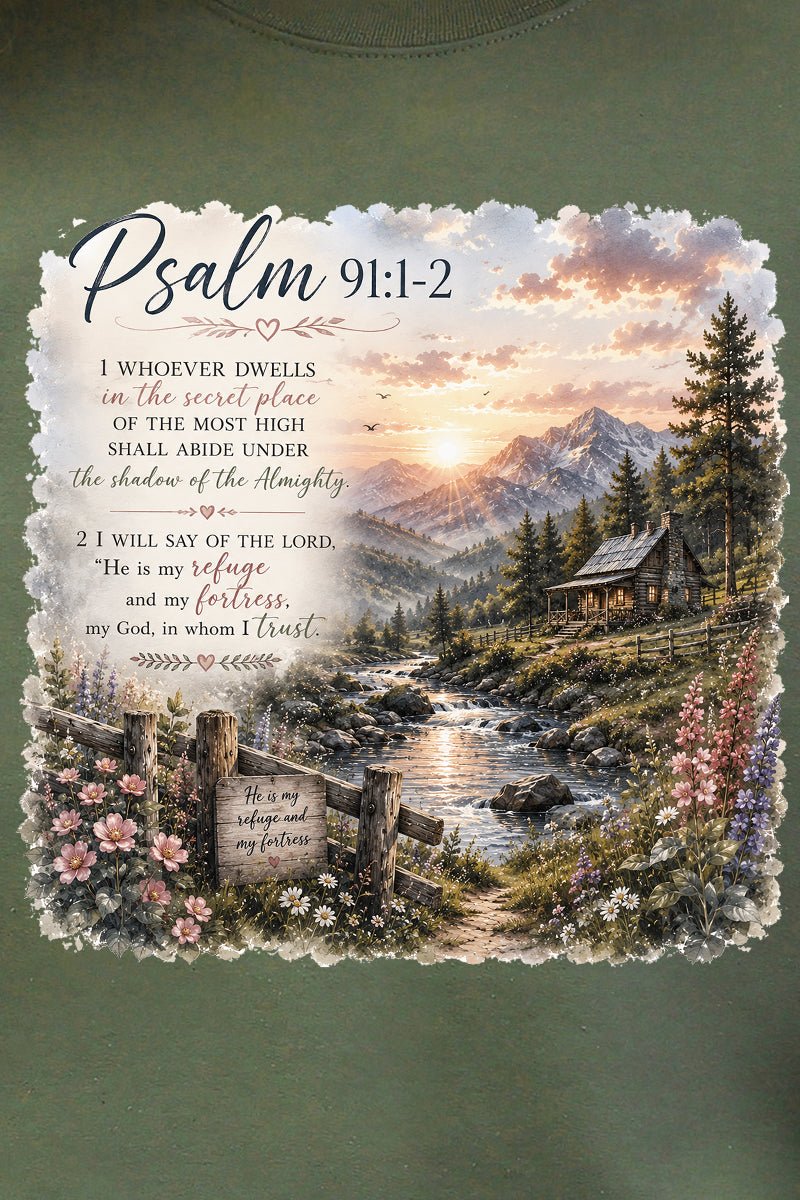 Scenic Psalm 91 Short Sleeve Relaxed Fit T-Shirt - Wholesale Accessory Market