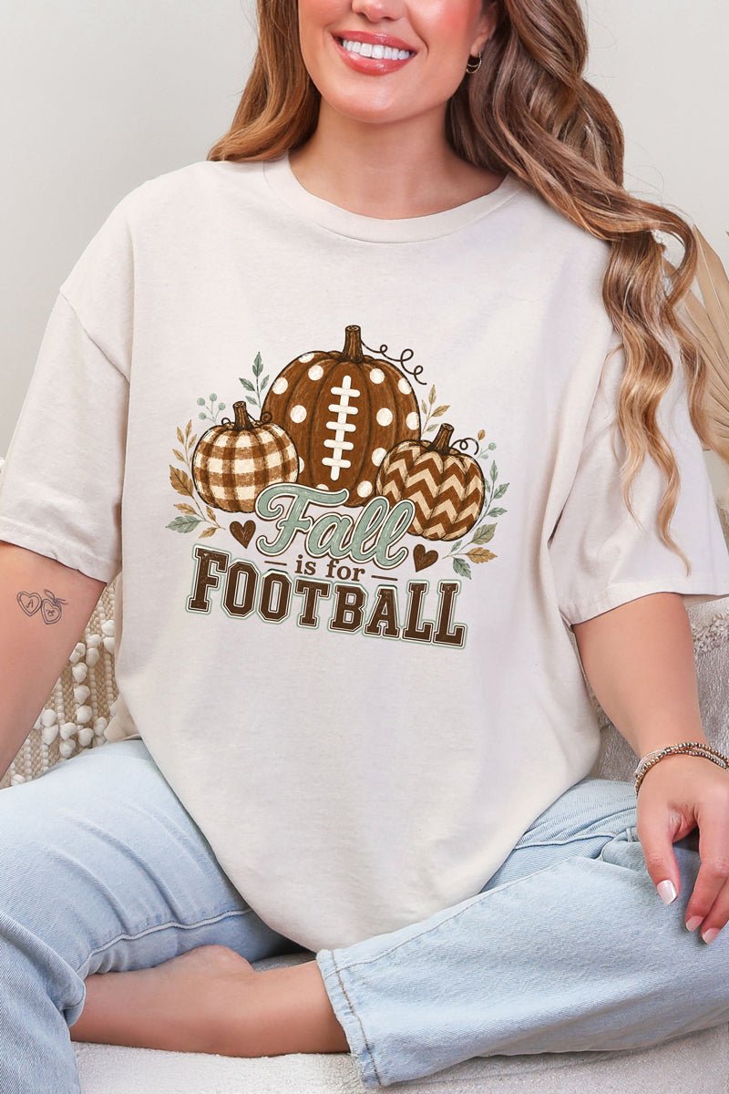 Fall Is For Football Short Sleeve Relaxed Fit T-Shirt - Wholesale Accessory Market