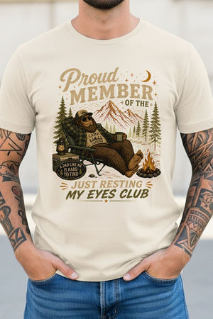 Resting My Eyes Club Short Sleeve Relaxed Fit T-Shirt - Wholesale Accessory Market