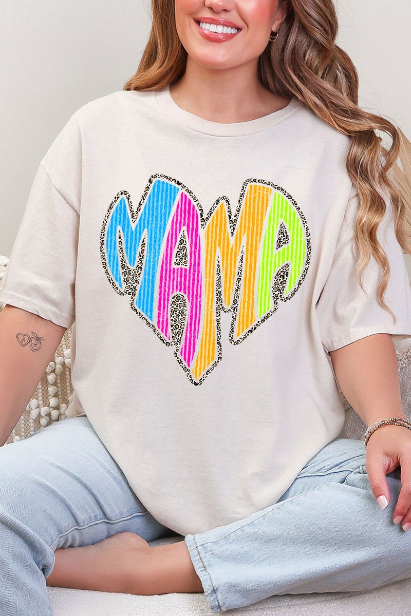 Wild Mama Bright Leopard Short Sleeve Relaxed Fit T-Shirt - Wholesale Accessory Market