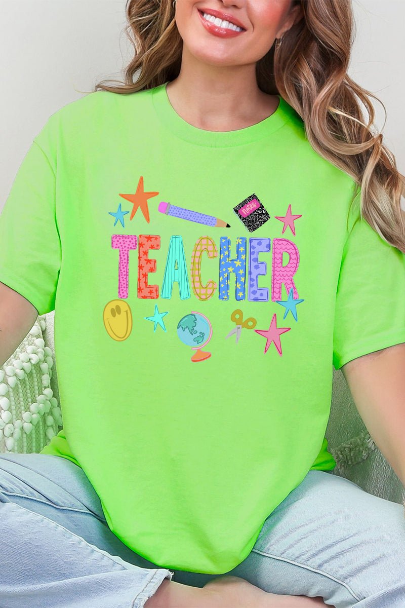 Classroom Charm Short Sleeve Relaxed Fit T-Shirt - Wholesale Accessory Market