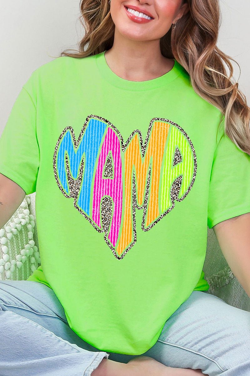 Wild Mama Bright Leopard Short Sleeve Relaxed Fit T-Shirt - Wholesale Accessory Market