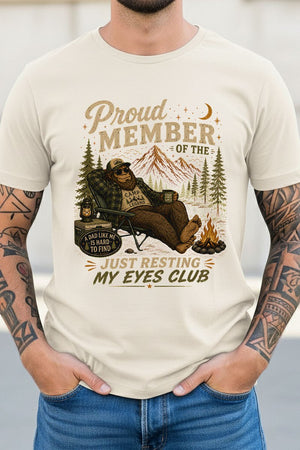 Resting My Eyes Club Short Sleeve Relaxed Fit T-Shirt - Wholesale Accessory Market
