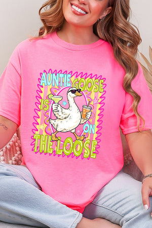 Auntie Goose On The Loose Short Sleeve Relaxed Fit T-Shirt - Wholesale Accessory Market