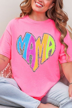 Wild Mama Bright Leopard Short Sleeve Relaxed Fit T-Shirt - Wholesale Accessory Market