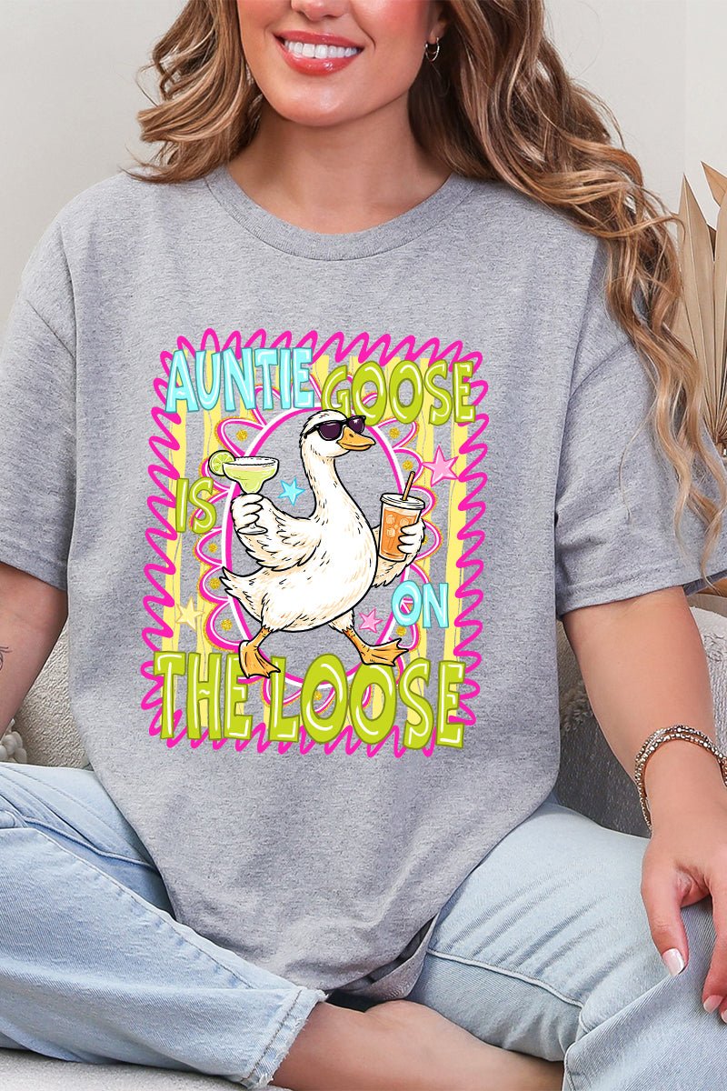 Auntie Goose On The Loose Short Sleeve Relaxed Fit T-Shirt - Wholesale Accessory Market