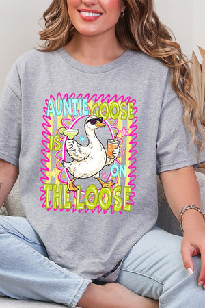 Auntie Goose On The Loose Short Sleeve Relaxed Fit T-Shirt - Wholesale Accessory Market
