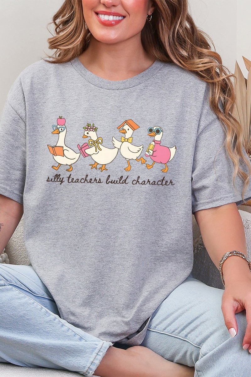 Silly Teachers Goose Parade Short Sleeve Relaxed Fit T-Shirt - Wholesale Accessory Market