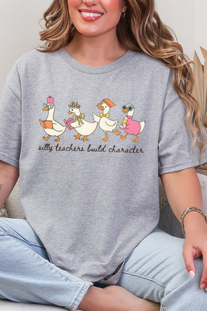 Silly Teachers Goose Parade Short Sleeve Relaxed Fit T-Shirt - Wholesale Accessory Market
