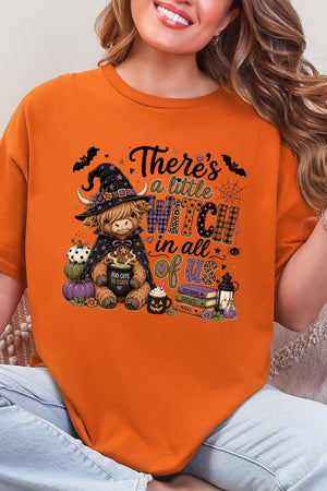Little Witch Highland Cow Short Sleeve Relaxed Fit T-Shirt - Wholesale Accessory Market