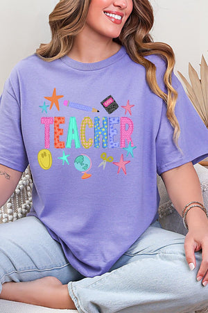 Classroom Charm Short Sleeve Relaxed Fit T-Shirt - Wholesale Accessory Market