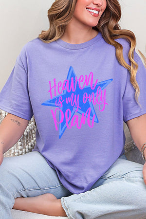 Heaven Is My Only Plan Short Sleeve Relaxed Fit T-Shirt - Wholesale Accessory Market