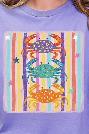 Hot Crab Summer Bright Leopard Short Sleeve Relaxed Fit T-Shirt - Wholesale Accessory Market