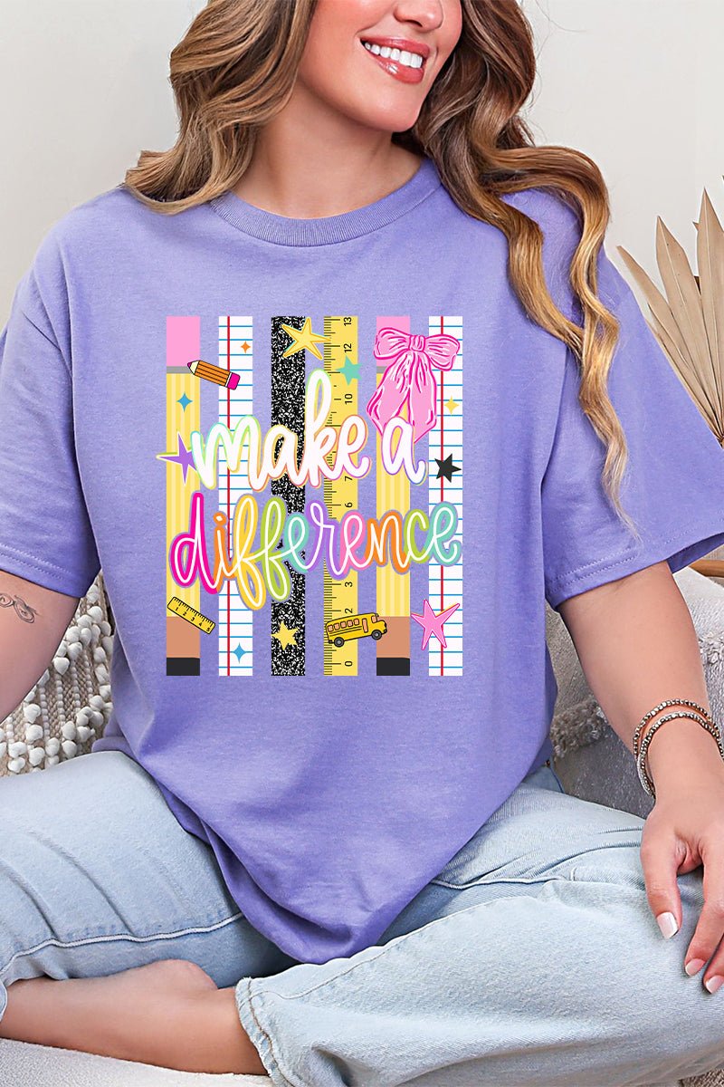 Make A Difference Short Sleeve Relaxed Fit T-Shirt - Wholesale Accessory Market