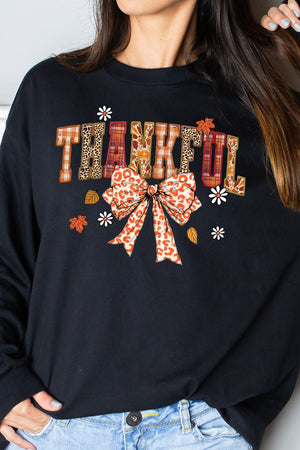 Bowy Thankful Heavy Cotton Long Sleeve Adult T-Shirt - Wholesale Accessory Market
