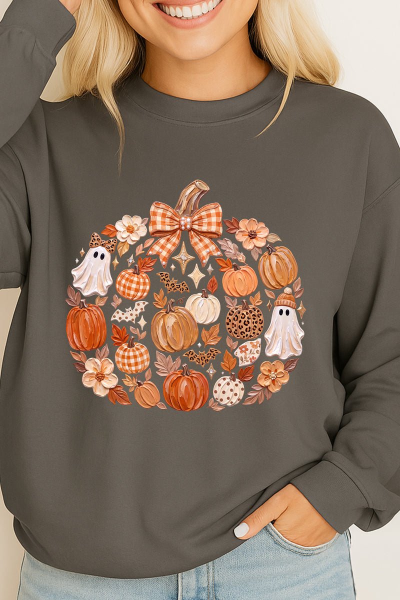 Pumpkin Patch Palette Heavy Cotton Long Sleeve Adult T-Shirt - Wholesale Accessory Market