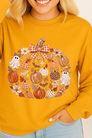 Pumpkin Patch Palette Heavy Cotton Long Sleeve Adult T-Shirt - Wholesale Accessory Market