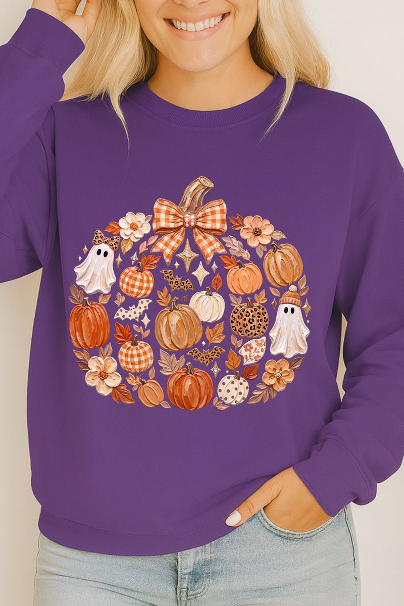Pumpkin Patch Palette Heavy Cotton Long Sleeve Adult T-Shirt - Wholesale Accessory Market