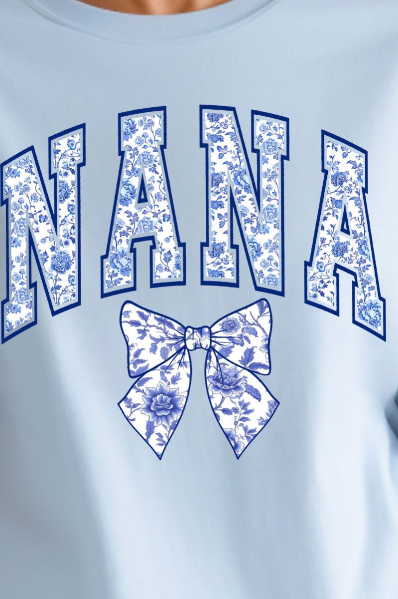 Arched Nana Blue Chinoiserie Unisex NuBlend Crew Sweatshirt - Wholesale Accessory Market