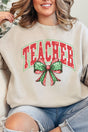 Arched Red And Green Teacher Unisex NuBlend Crew Sweatshirt - Wholesale Accessory Market