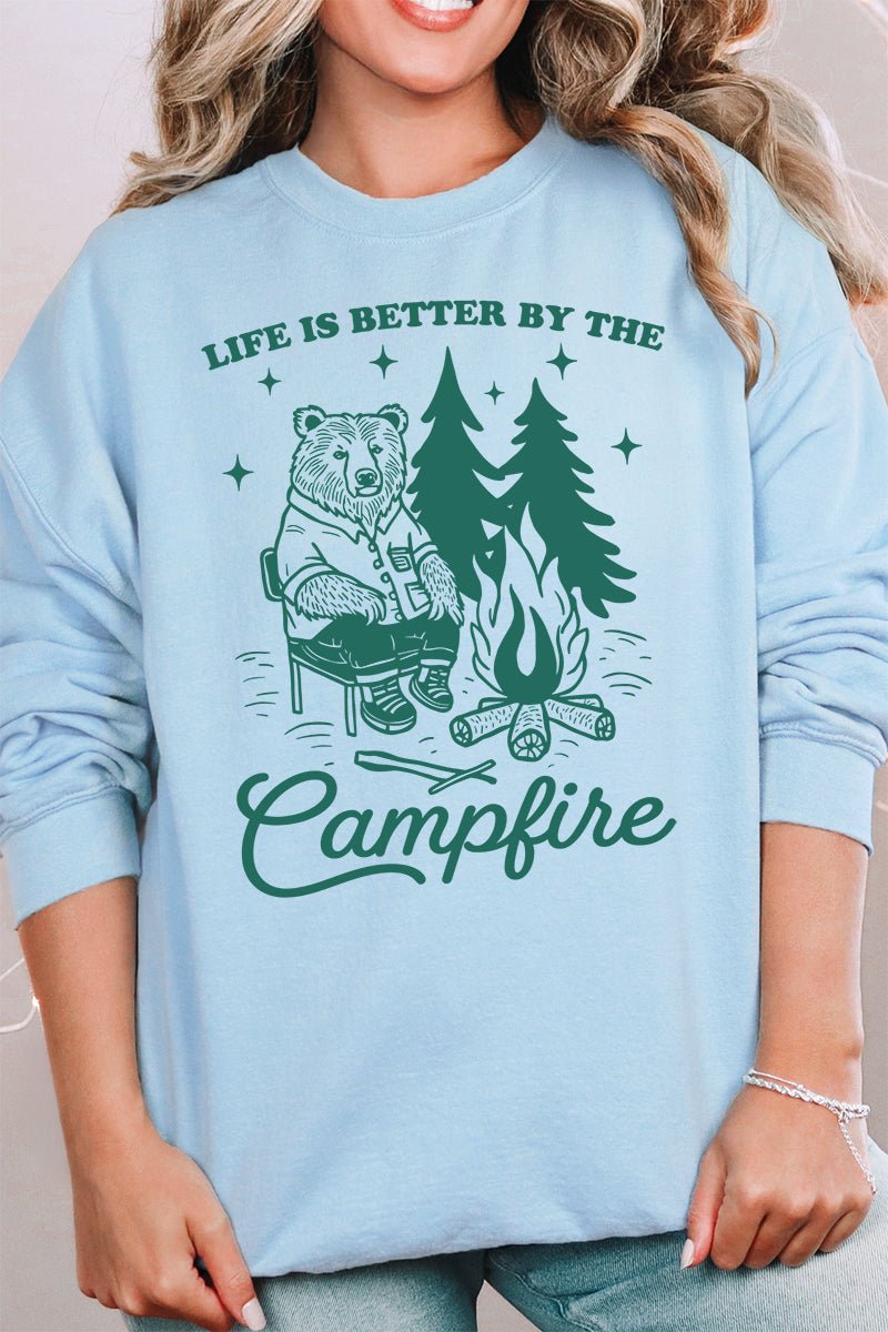 Beary Better By The Campfire Unisex NuBlend Crew Sweatshirt - Wholesale Accessory Market