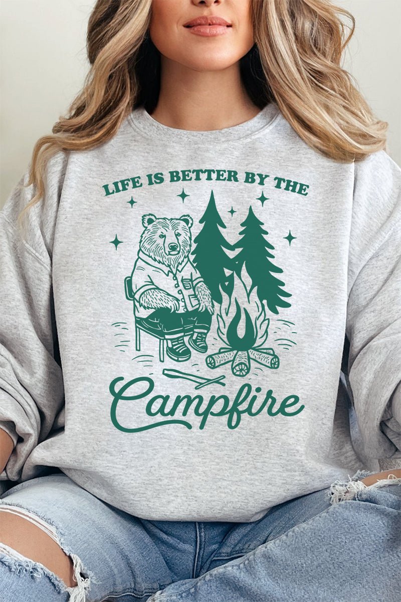 Beary Better By The Campfire Unisex NuBlend Crew Sweatshirt - Wholesale Accessory Market