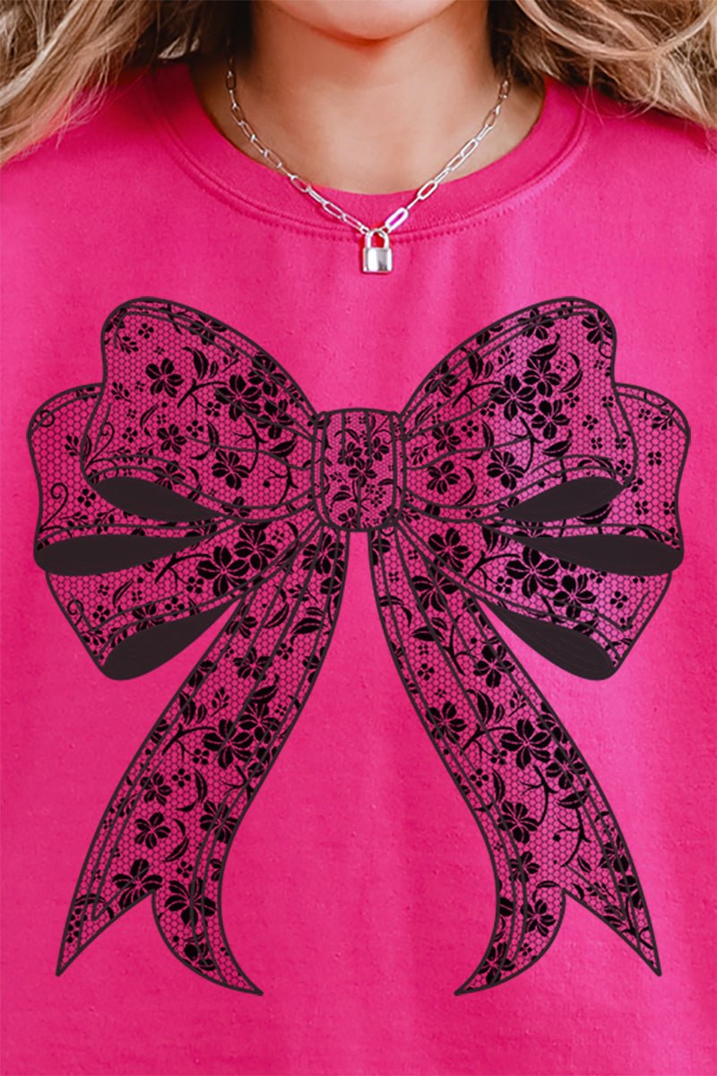 Black Lace Bow Unisex NuBlend Crew Sweatshirt - Wholesale Accessory Market