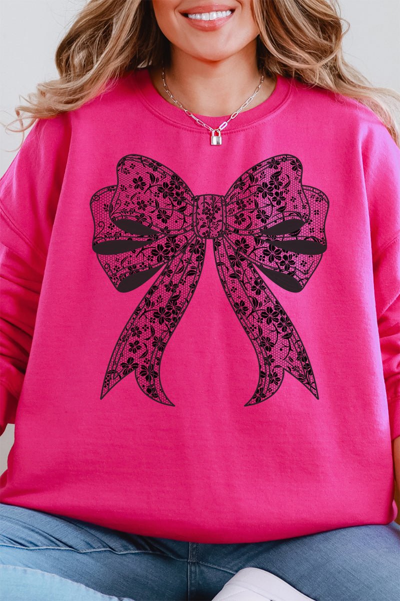 Black Lace Bow Unisex NuBlend Crew Sweatshirt - Wholesale Accessory Market