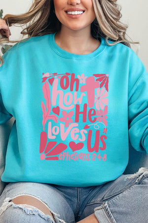 Boho Cross How He Loves Us Unisex NuBlend Crew Sweatshirt - Wholesale Accessory Market