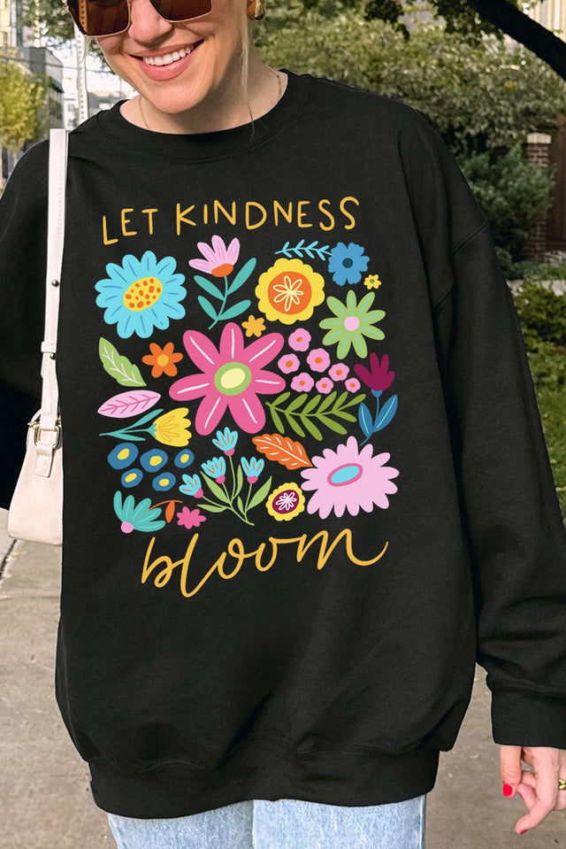 Boho Let Kindness Bloom Unisex NuBlend Crew Sweatshirt - Wholesale Accessory Market