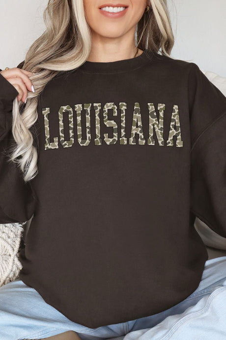 Camo Louisiana Unisex NuBlend Crew Sweatshirt - Wholesale Accessory Market