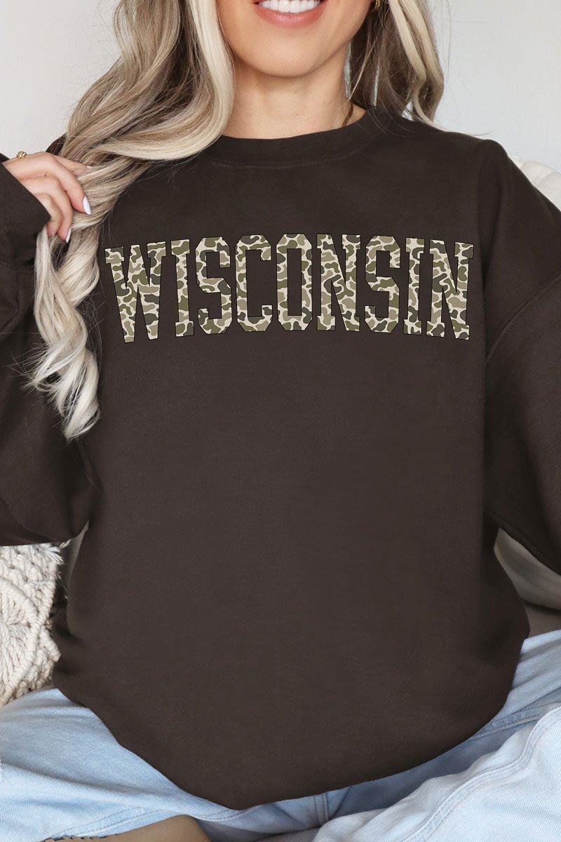Camo Wisconsin Unisex NuBlend Crew Sweatshirt - Wholesale Accessory Market