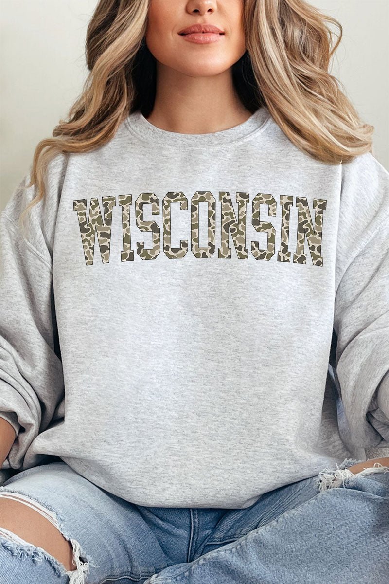 Camo Wisconsin Unisex NuBlend Crew Sweatshirt - Wholesale Accessory Market