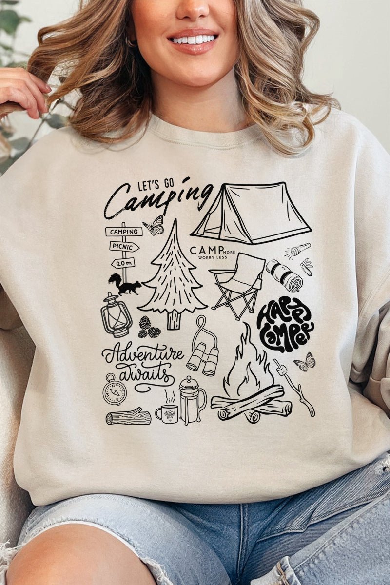 Camping Collage Unisex NuBlend Crew Sweatshirt - Wholesale Accessory Market