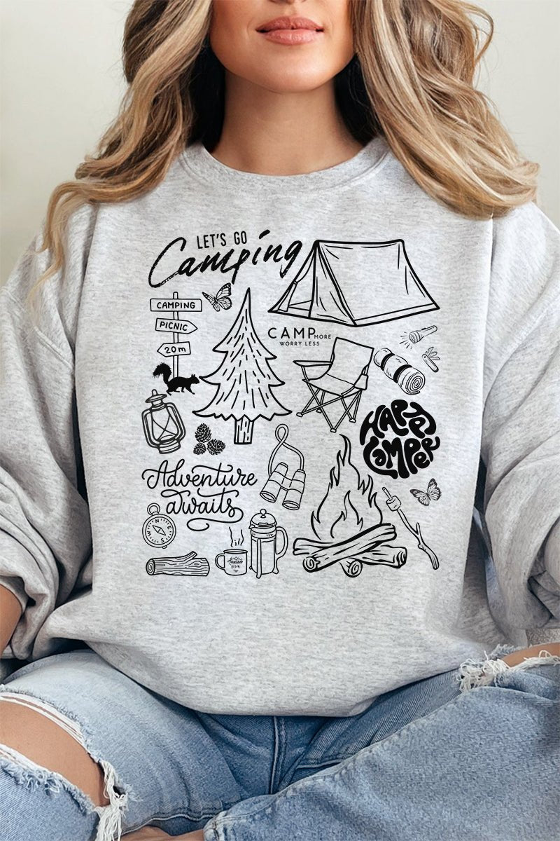 Camping Collage Unisex NuBlend Crew Sweatshirt - Wholesale Accessory Market